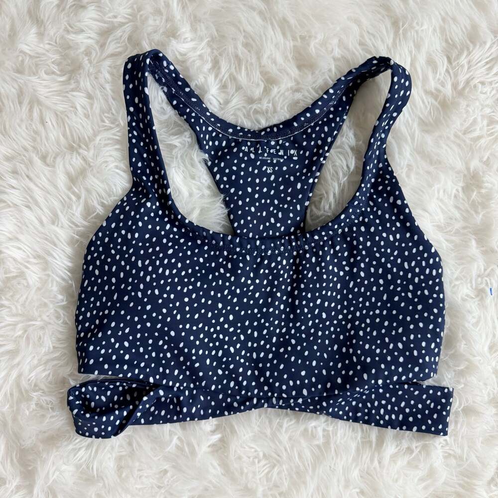 All Fenix Montana Polka Dot Criss Cross Sports Bra XS